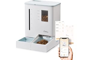 iPettie FW54 5G/2.4GHz WiFi Automatic Feeder and Waterer 2-in-1 Set for Pets, 300 oz Large Capacity for 2 Weeks, Perfect for Working Parents