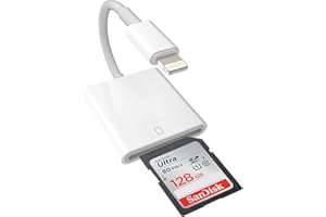 AKAVO Apple MFi Certified Apple Lightning to SD Card Reader for iPhone, Trail Game Camera Viewer Memory Card Reader for iPhone, SD Card Adapter to iPhone 14/13/12/11/XS/XR/X/SE/8/7/iPad, Plug and Play