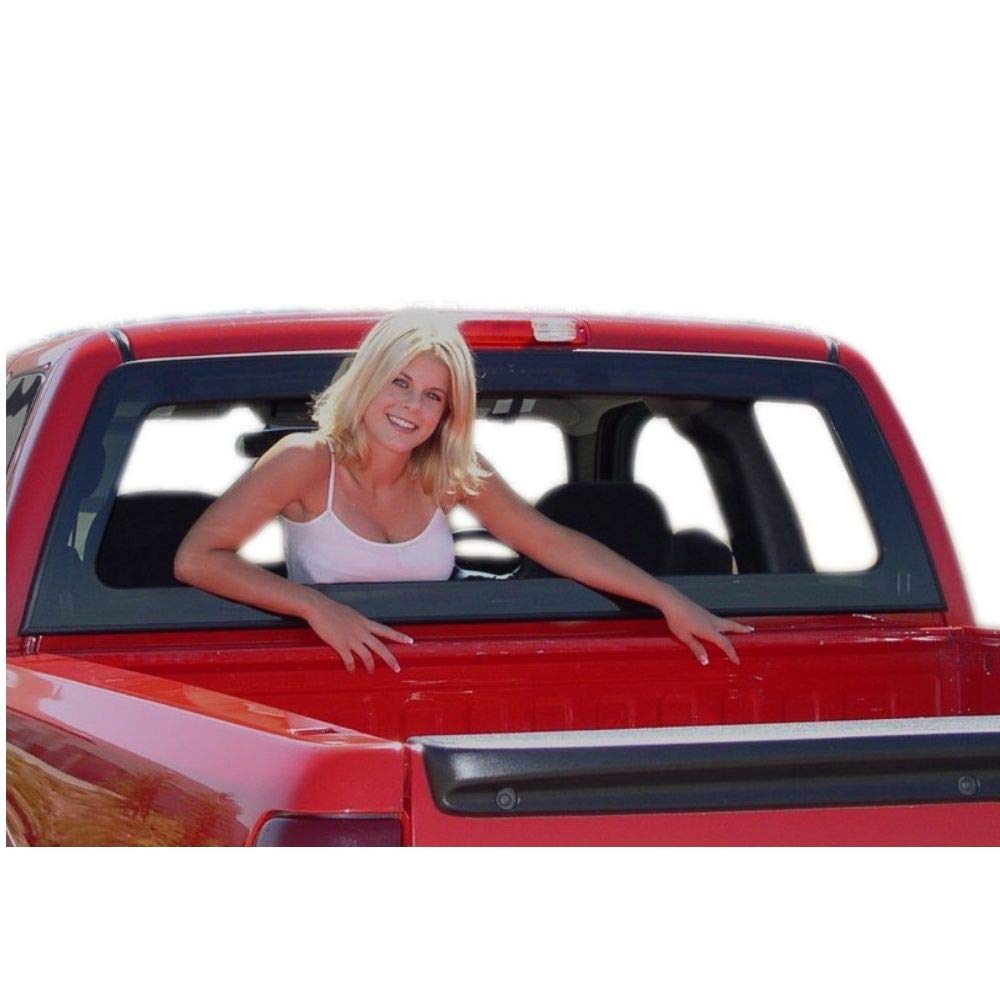 Window Louvers Removable Rear Window for Trucks Black Frame Toyota