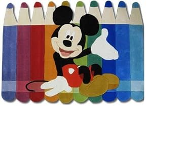 Kinder Teppich Kinderteppich Mit Mickey Mouse Micky Maus Bunt
