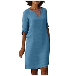 Cotton Linen Dresses for Women 2023,Trendy Summer