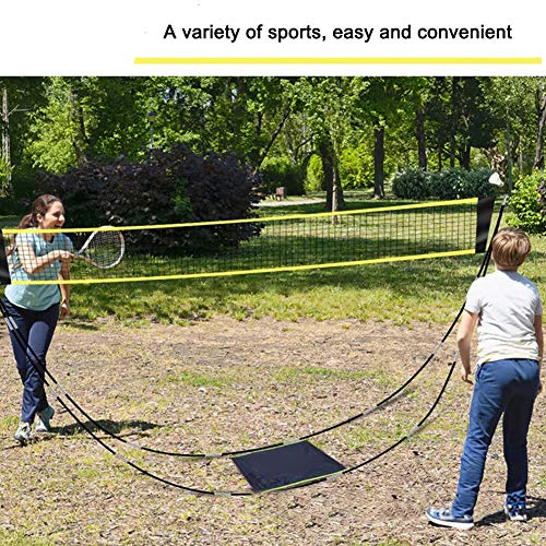 Portable Badminton Net Set with Stand and Carry Bag, Indoor/Outdoor Court Backyard/Beach/Garden