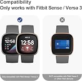 AMCC Case Fitbit Sense Versa 3 Screen Protector Hard PC Plated Full Coverage view 2