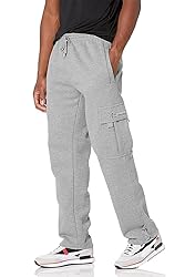 Men's Cargo Sweatpants Casual Fleece Joggers Loose