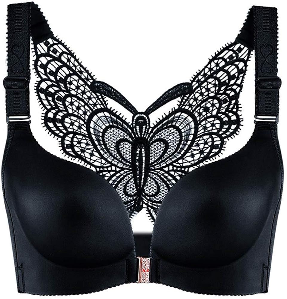 LaoZanA Damen BH Push Up Weich Und Komfort Ohne Bügel Frontverschluss