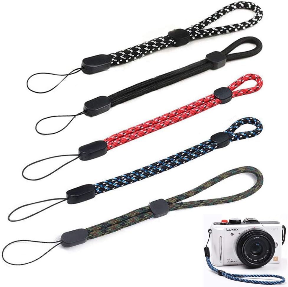 Adjustable Hand Wrist Straps Lanyard, (5 Pack) 7.48 inches Nylon