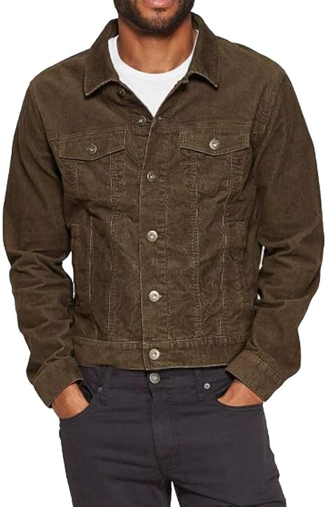 green corduroy trucker jacket