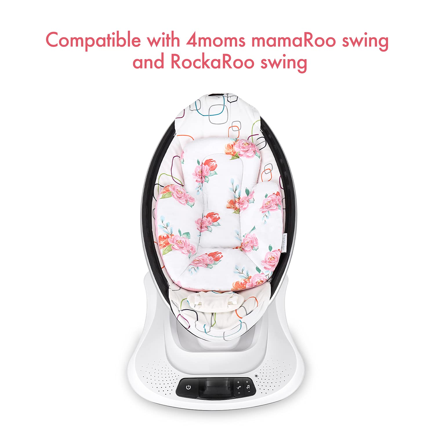 Minne Baby Infant Insert - Compatible with 4Moms RockaRoo and MamaRoo - Breathable Cool Mesh Fabric - Plush Soft Newborn Insert with Head and Body Support