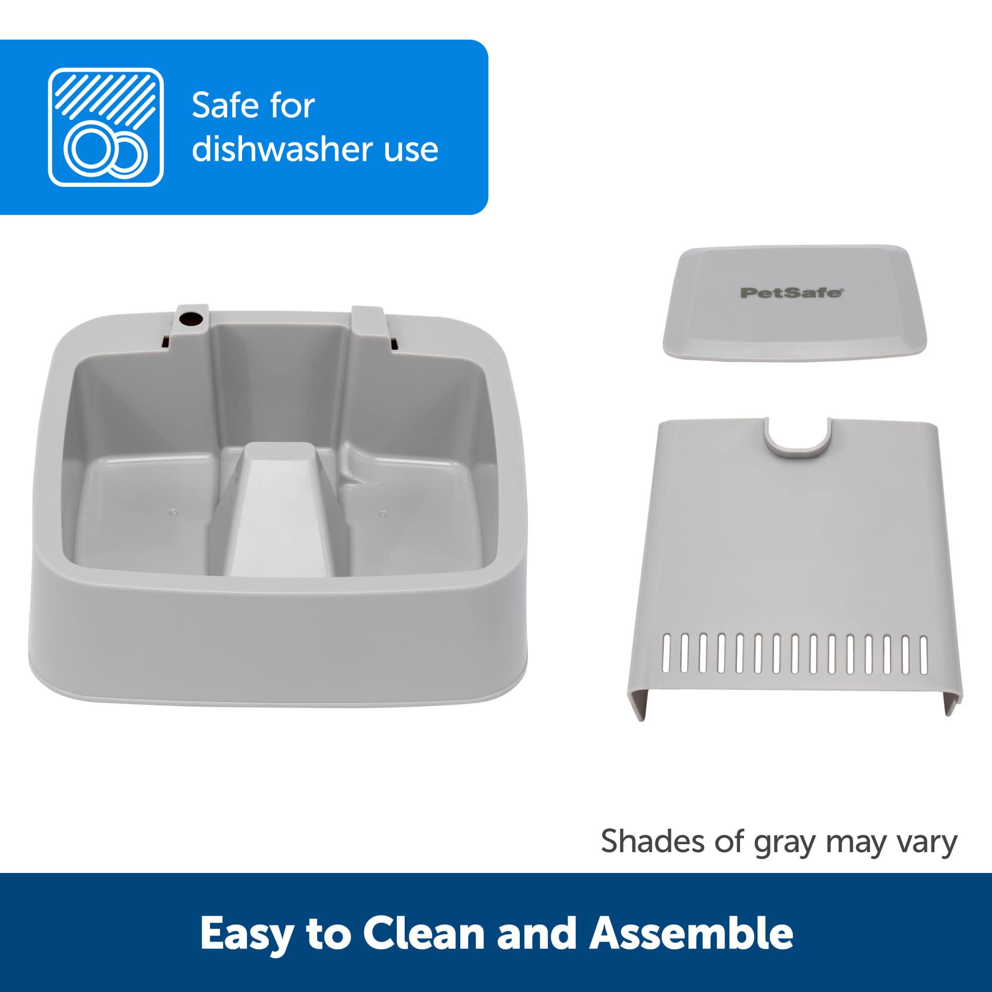 PetSafe Oasys 1 Gallon (128 Ounce) Medium Pet Fountain - Cat or Medium Breed Dog Water Fountain - Dishwasher Safe Filtered Water Dispenser with Flow Control - Filters Included - Easy to Clean