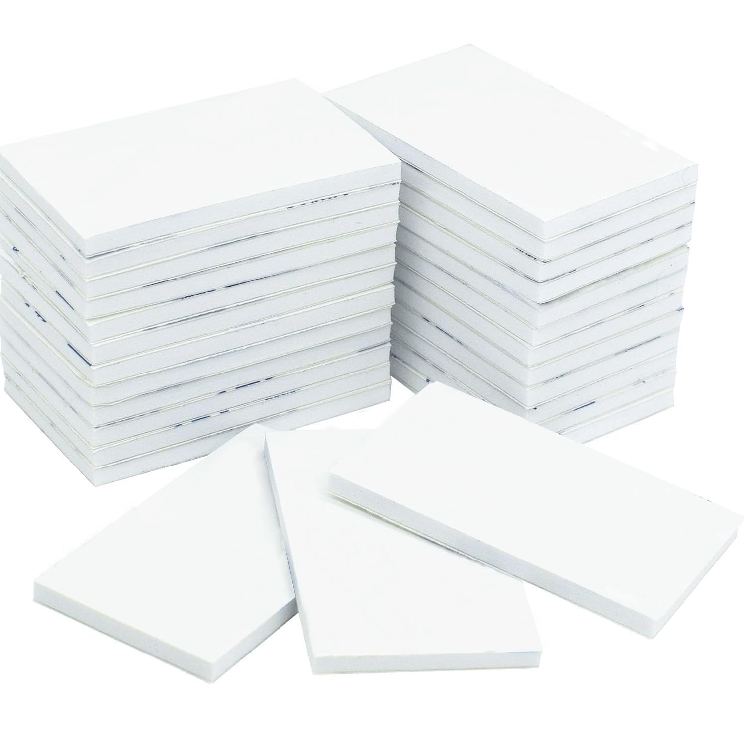 Aurorali Double Sided Sticky Pads White, 40 Pcs Adhesive Foam Pads Mounting Pads, Rectangle