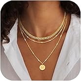Layered Initial Necklaces for Women 14K Gold Plated Letter A-Z Pendant Necklace Cute Choker Necklace for Women Stackable Necklaces Name Necklaces Jewelry Gifts for Women Trendy