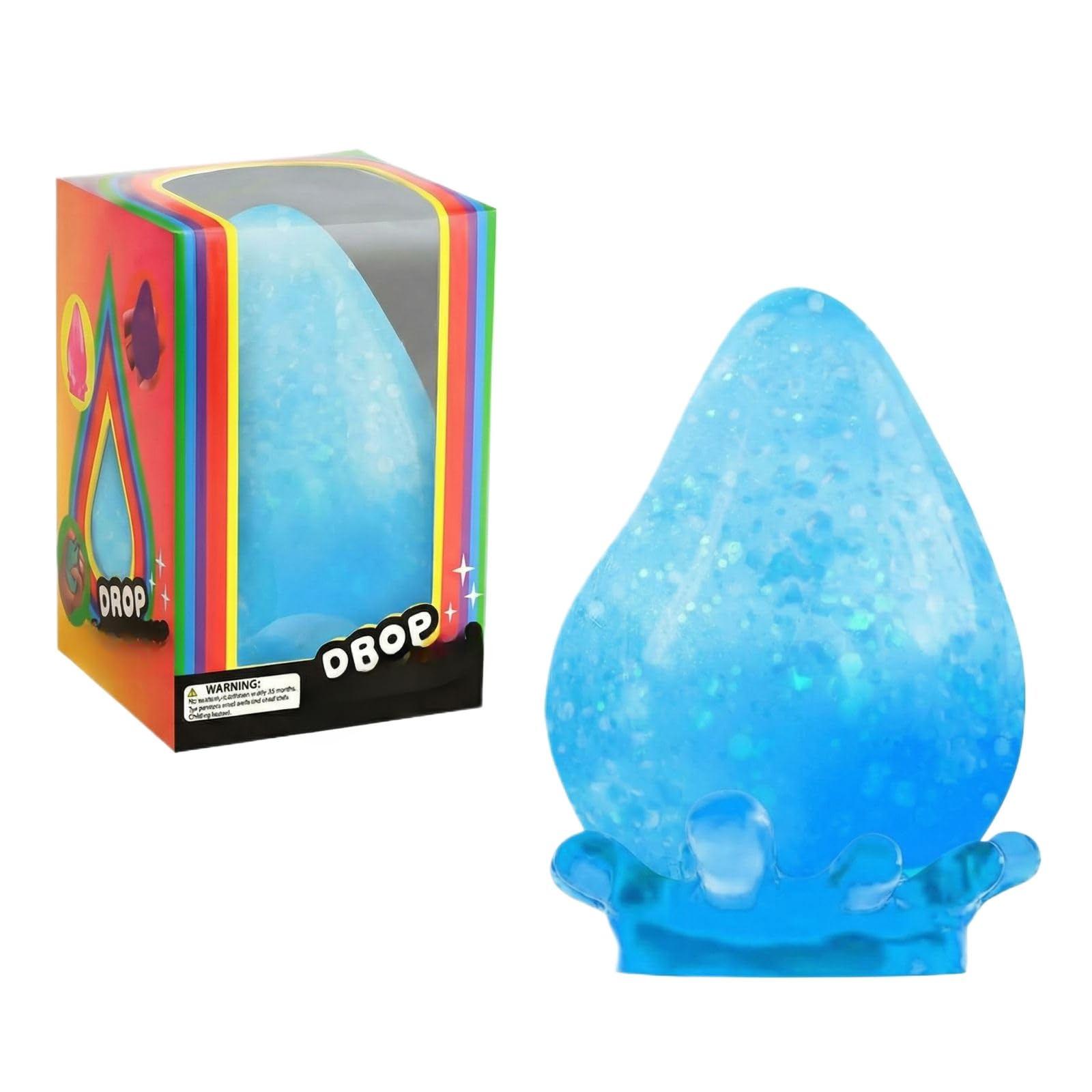 Water Drop Squeeze Squishies,Soft Fidget Stress Ball,Malt Sugar Squishy Stress 2026 New Slow Rise Relief Fidget Sensory for Anxiety Stress Party Favors A-Blue