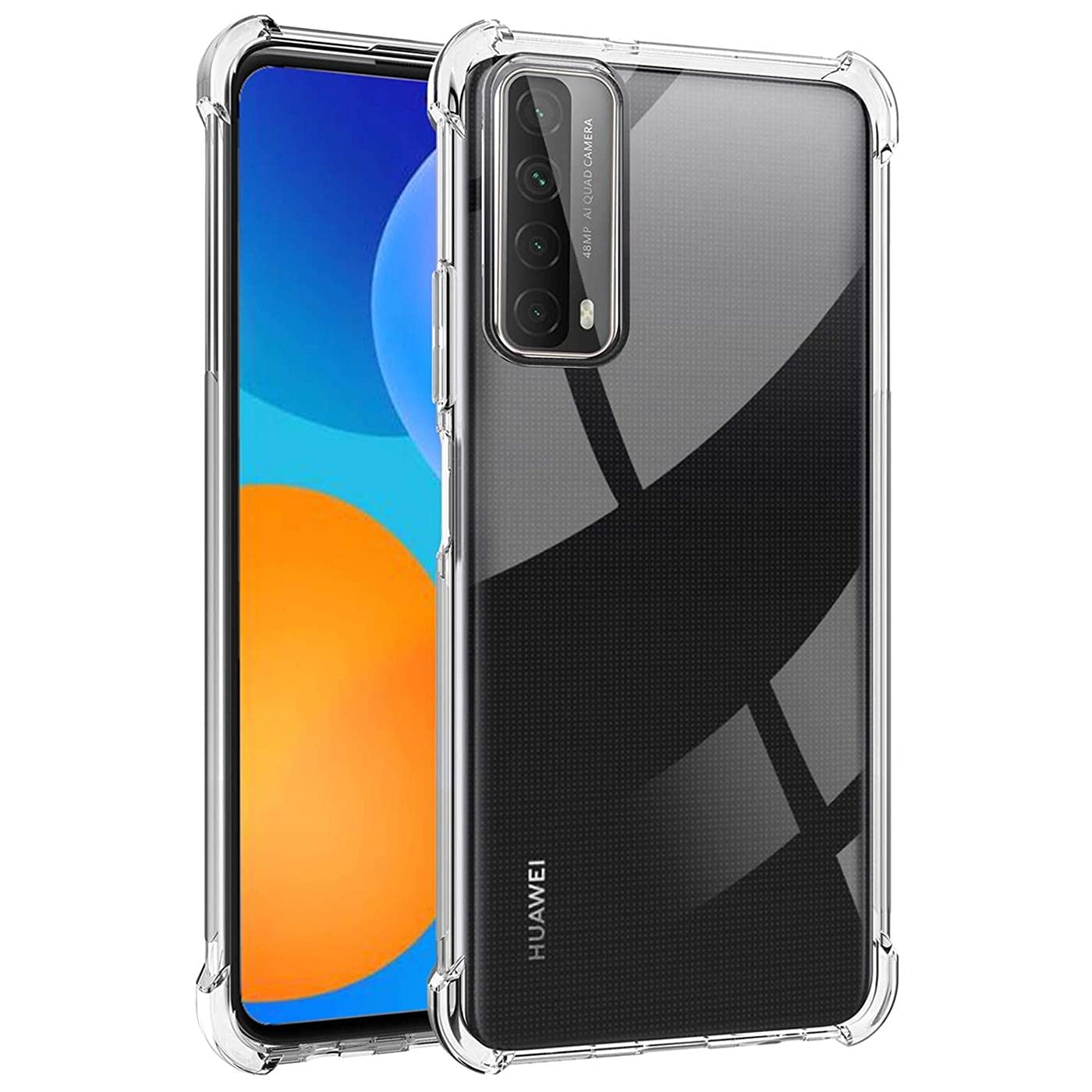 Verco Mobile Phone Case for Huawei P Smart 2021 Case, Anti Shock Protective Case for Huawei P Smart 2021 Case Transparent [Robust Flexible Silicone] - Clear