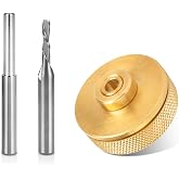 71333 Inlay Router Bit Bushing Set for 1/4 Templates High RPM Routing, Includes 1/8" Carbide Spiral Bit + 1/4 Shank - Universal Quick Change Bushing, Retainer Nut, Collar, Alignment Pin
