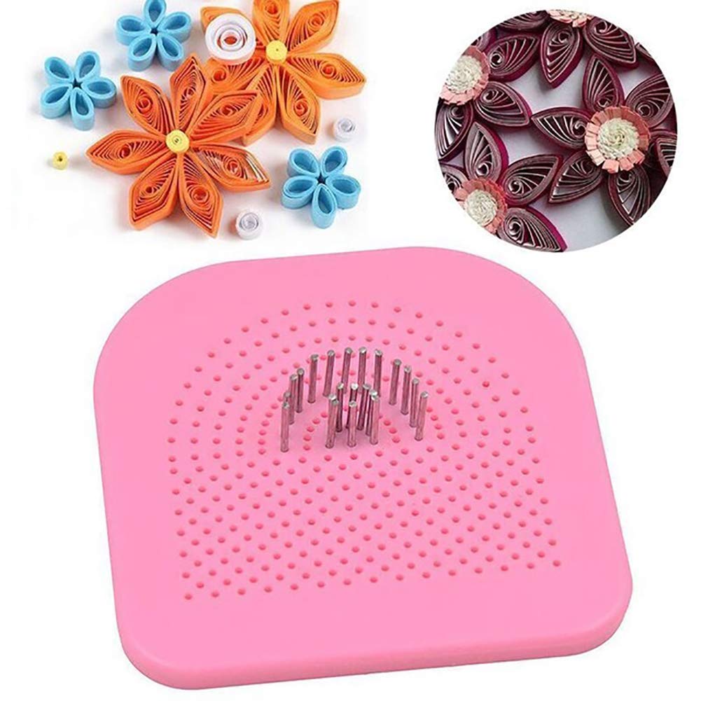 Ouken 1Set Paper Quilling Kit Quilling Board With Pins Grid Guide For