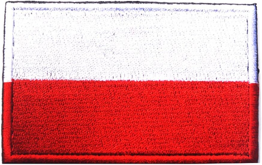 GreatPlus Poland Flag Patch Embroidered Military Tactical Morale Patches Applique Fastener Hook and Loop(Poland)