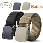 Nylon Military Tactical Men Belt 2 Pack Webbing Canvas Outdoor Web Belt With Plastic Buckle www.denim.fit