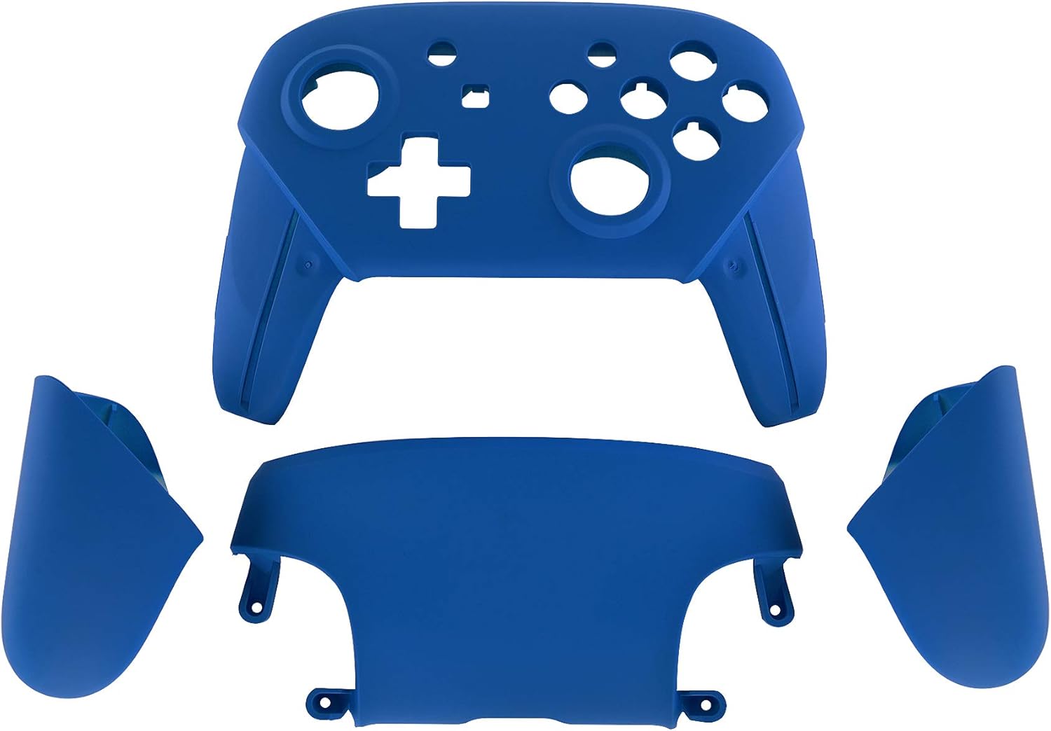 eXtremeRate Blue Faceplate Backplate Handles for Nintendo Switch Pro Controller, Soft Touch DIY Replacement Grip Housing Shell Cover for Nintendo Switch Pro - Controller NOT Included: Computers & Accessories