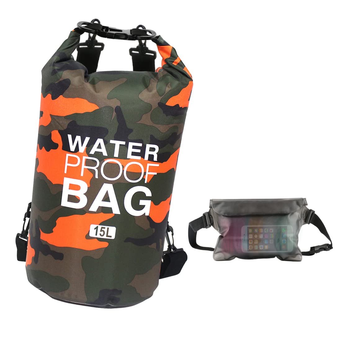 Idefair Waterproof Dry Bag, Floating Dry Backpack Beach Bag Lightweight Dry Sack for The Beach, Boating, Fishing, Kayaking, Swimming, Rafting,Camping 5L 10L 15L 20L 30L
