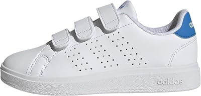 Unisex - Bambini e Ragazzi Advantage Base 2.0 Children Shoes, Ftwr White/Ftwr White/Lucid Ray Blue, 31.5 EU