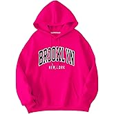 SHENHE Women's Graphic Letter Print Chicago USA Vintage Hoodie Thermal Sweatshirt Pullover