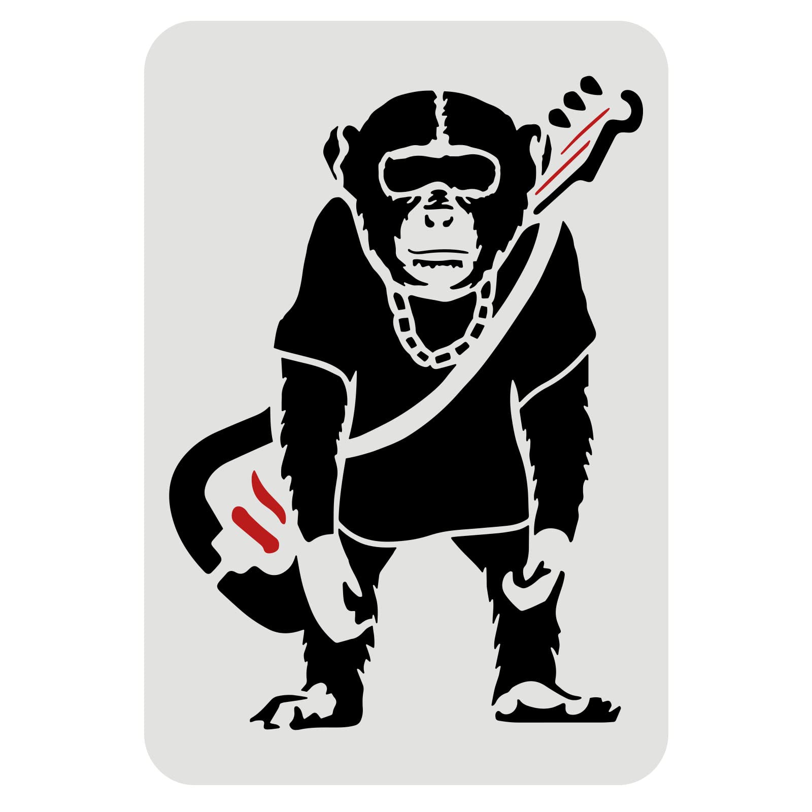 FINGERINSPIRE Banksy Chimpanzees Stencil for Painting 29.7x21cm Reusable Orangutan Drawing Stencil Monkey Pattern Stencils for Painting on Wall, Tile, Canvas, Furniture and Paper