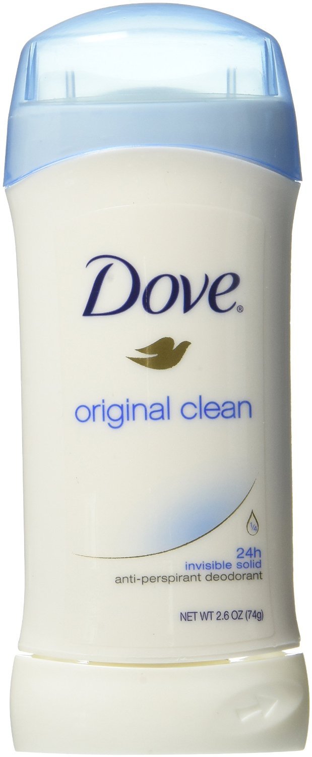 Dove Original Clean Invisible Solid Deodorant, 2 Count