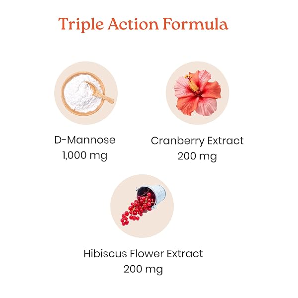 NEWLIFE NATURALS D-MANNOSE CAPSULES | W/CRANBERRY AND HIBISCUS EXTRACTS | NATURAL URINARY TRACT HEALTH SUPPLEMENT | 1400MG PURE VEGGIE POWDER | 60 VEGGIE CAPSULES