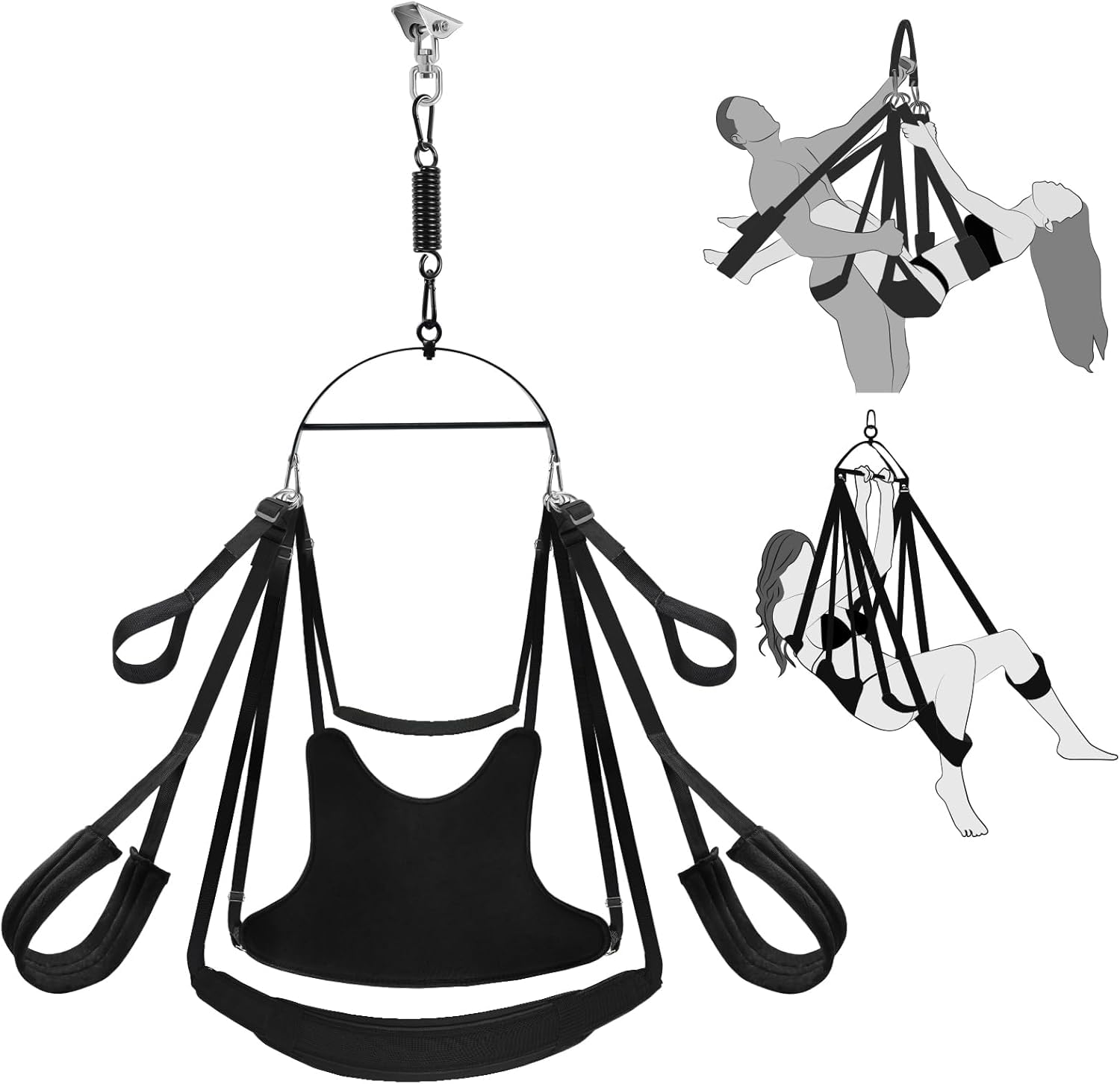 Photo 1 of Adult Sex Swing, 360 Degree Spinning Adjustable Love Position Aid Swing, Sex Toys Set with Premium Paint Stand and Widened Thick Comfortable STRPS for Couples