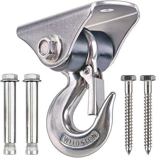 SELEWARE 1000 lb Capacity Permanent Antirust SUS304 Silent 180° Swing