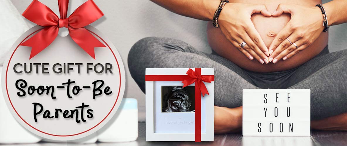 Green Pollywog Sonogram Photo Display | White Ultrasound Frame | Pregnancy Gift for First-Time Moms, Parents & Grandparents | Nursery Decor