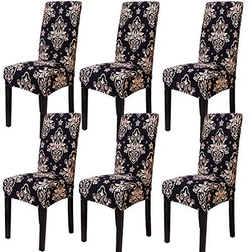 JMYDecor Chair Cover, [Set of 4/6] Stretch Dining Room Chair Covers High Back Chair Protective Cover Slipcover,Elastic Chair Protector Seat Covers for Dining Room Wedding Banquet Party Decoration