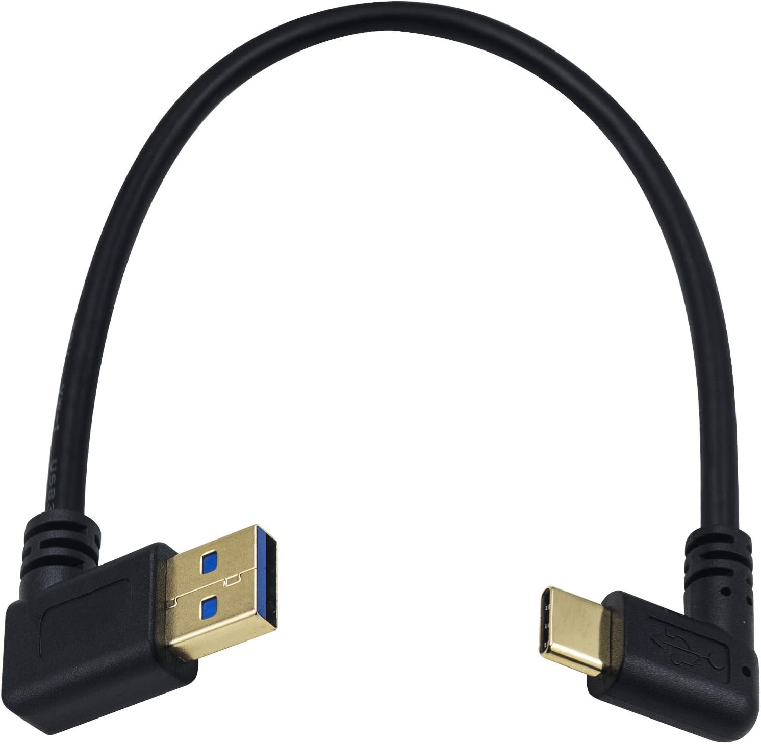 Maxhood Short USB Type C Charging Cable, Right Angle USB A to USB C Cable