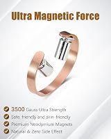 Jeracol Copper Magnetic Bracelet 8 Magnet Adjustable Bangle 6.69in view 2