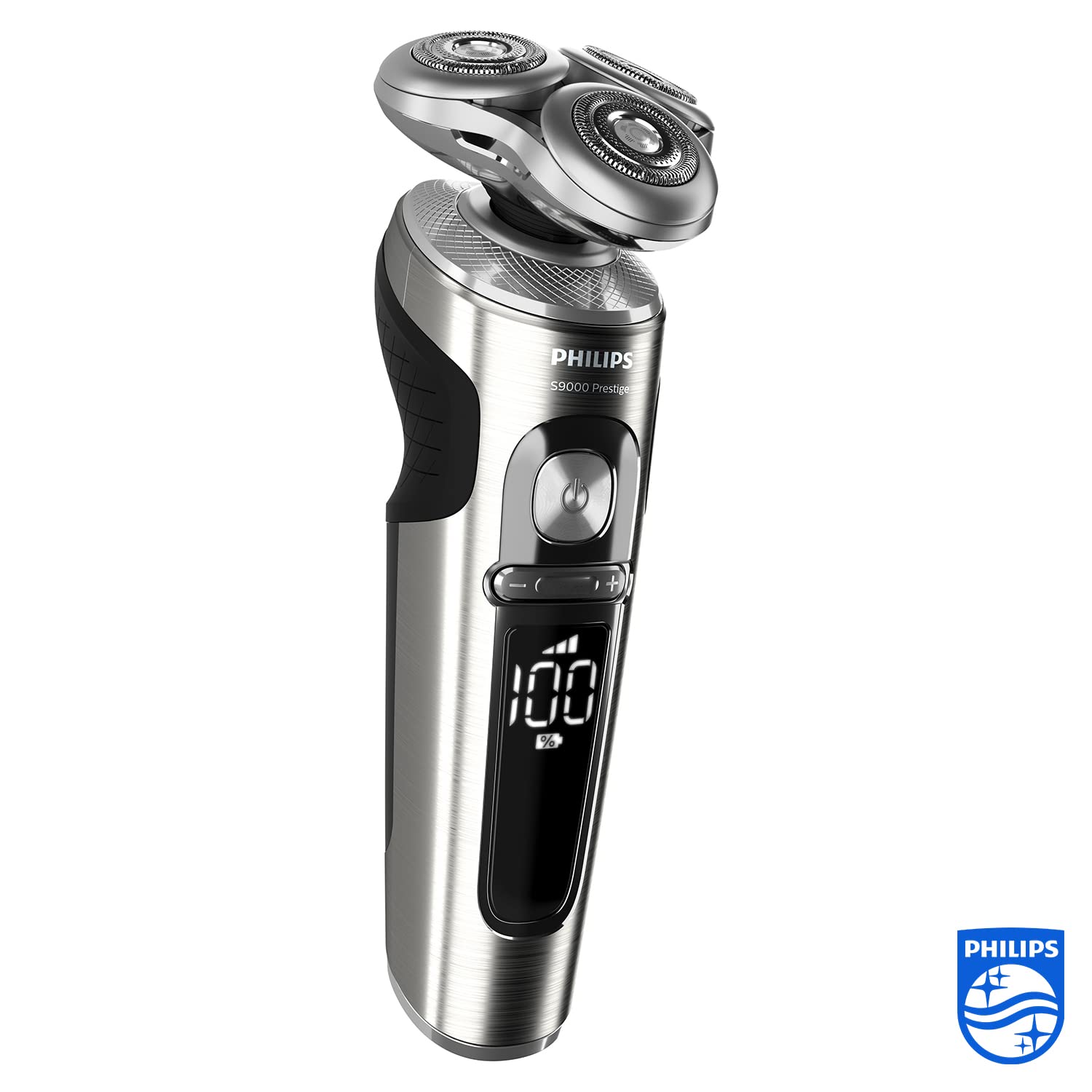 Philips Norelco Men’s Shaver Series 9000 Prestige Rechargeable Wet or Dry Electric Shaver with Trimmer Attachment and Premium Case