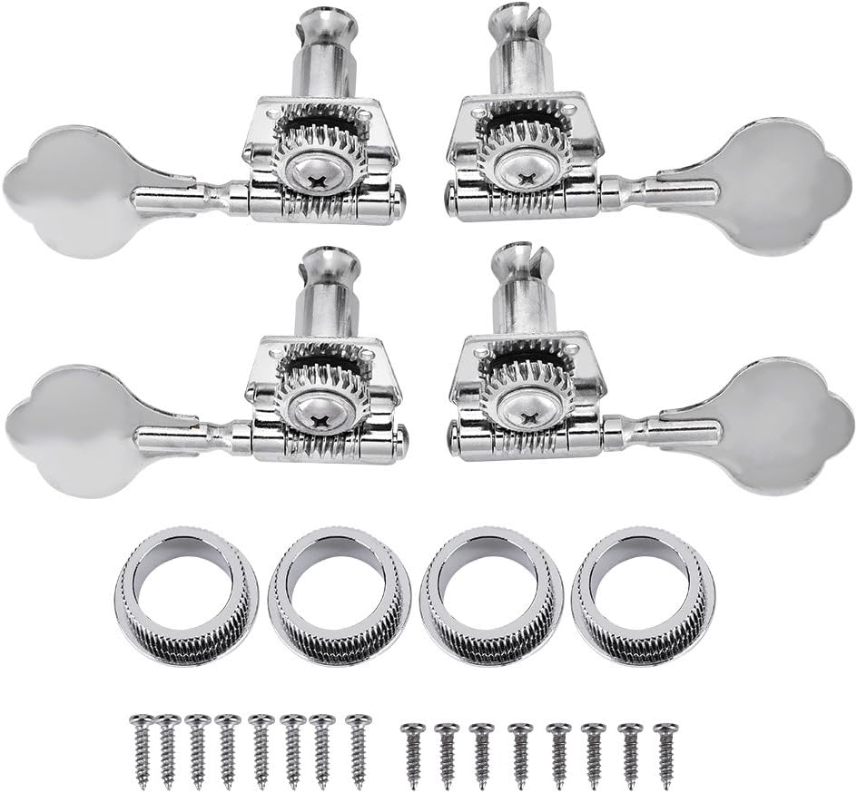 Guitar Tuning Pegs, 2L2R Open Gear Guitar String Tuners Plum Shape Machine Head