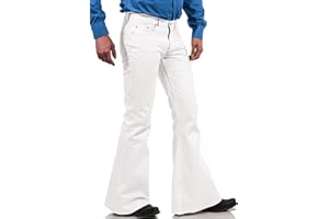 EVEDESIGN 70s Disco Pants for Men,Mens Bell Bottom Jeans Pants,60s 70s Bell Bottoms Vintage Denim Pants Jeans for Men