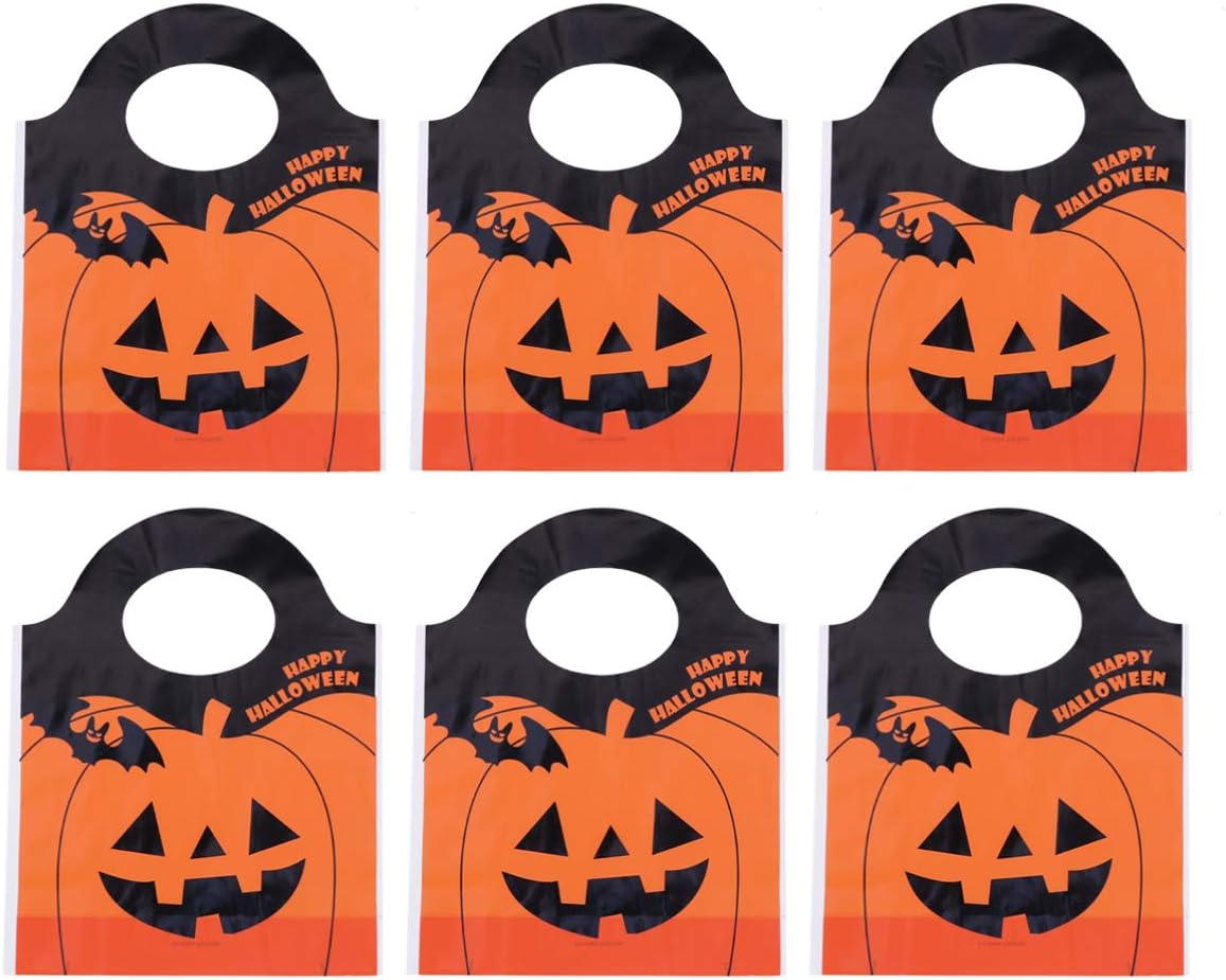 Holibanna Halloween Pumpkin Tote Bag Portable Packing Pouch with Handle for Party Favors Candy Storage Grocery Shopping - Image 3