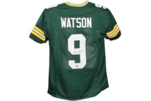 DENVERAUTOGRAPHS Christian Watson Autographed/Signed Pro Style Green XL Jersey Beckett