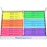 Rarlan Highlighters, Chisel Tip, Assorted Fluorescent, 72 Count Bulk Pack | Highlighters Assorted Colors for Classroom &amp; Office, Study Essentials, Ideal for Back to School and Teacher Supplies