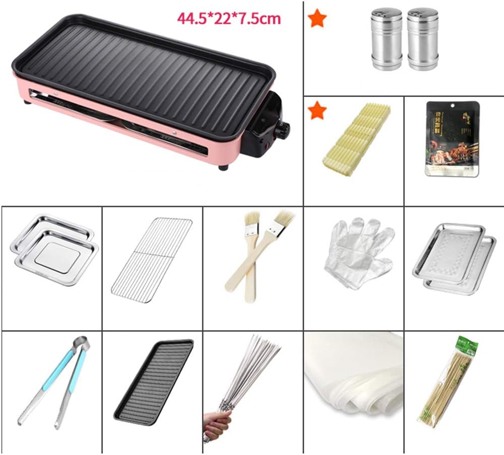 Review Barbecue grill, electric grill, indoor and outdoor use, adjustable thermostat, removable