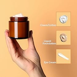 Lil Ray 2 Oz Glass Cream Jars with Gold Lid, Empty