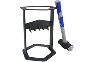 RUOJAS Firewood Splitter, Kindling Splitter, Manual Log Splitter with 4LBS Upgraded Solid Hammer, Hardened Sharp Blade, Wood Splitting Wedge Splitter Wood