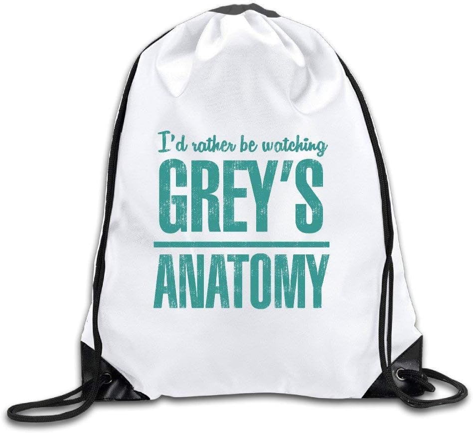 Adult Drawstring Bags Grey's Anatomy Logo Outdoor Sackpacks Backpacks