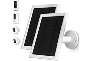 BTOCRHY 5W Solar Panel Compatible for Ring Camera Spotlight Cam Plus/Pro (Battery) Stick Up Cam/Pro Spotlight Cam Battery, with 10ft Cord IP65 Waterproof with Type-C to DC Adapter Cord-2Pack