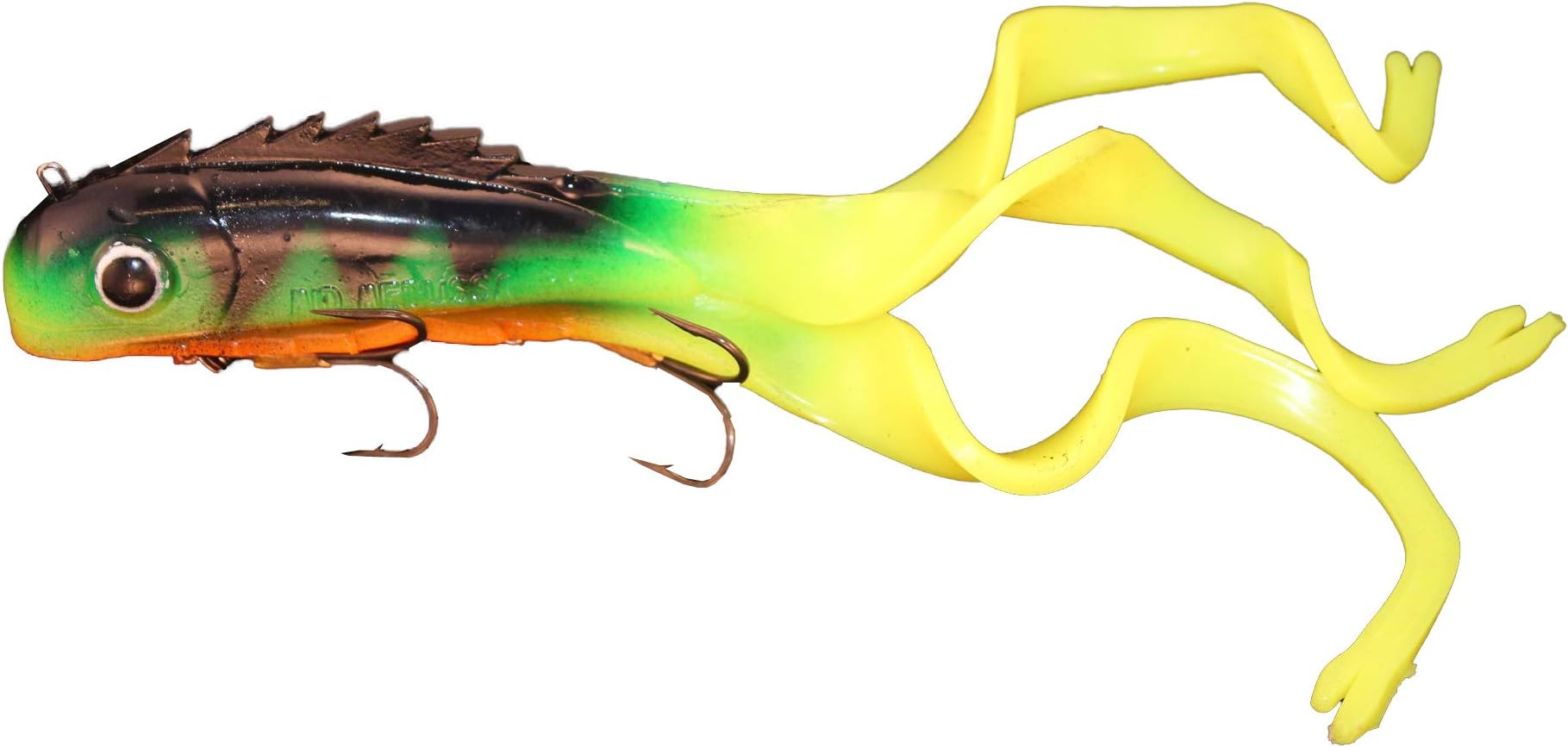 Monster Medussa Chaos Tackle (Firetiger) 17" Musky Pike Lure Muskie Bait Lures Swimbait Bull Dawg