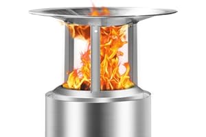 MAXDORIA Fire Pit Heat Deflector for Solo Stove Mesa XL, Portable Heat Deflector Accessories for Tabletop Firepit with 3 Detachable Legs, Outdoor Table Top Fireplace Parts for Increased Warmth