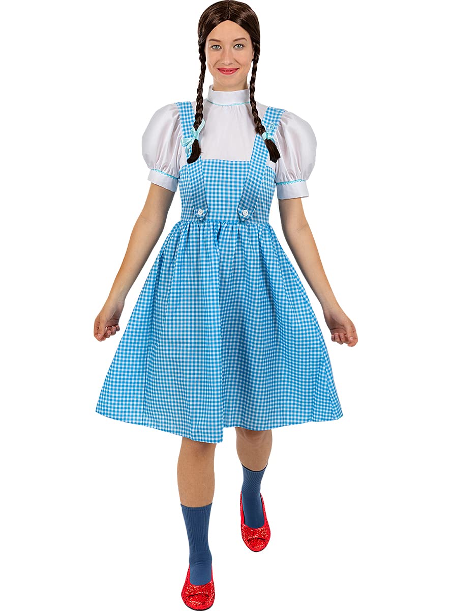 Funidelia | Dorothy Costume - The Wizard of Oz for woman Wizard of Oz - Costumes for adults, accessory fancy dress & props for Halloween, carnival & parties - Size XS - Blue
