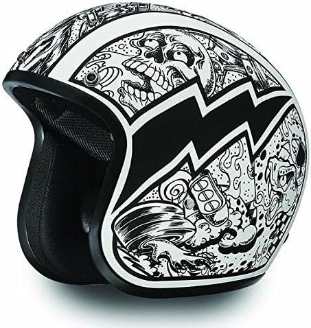 Daytona Low Profile Open Face Graffiti Helmet D.O.T. (XL-60-61cm)