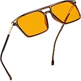 ZIHVEUC Amber 99% Blue Light Blocking Computer Reading Glasses Orange Lens for Better Sleep, Eye Strain Men Women Sun Readers
